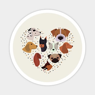 CUTE HEART DOGS Magnet